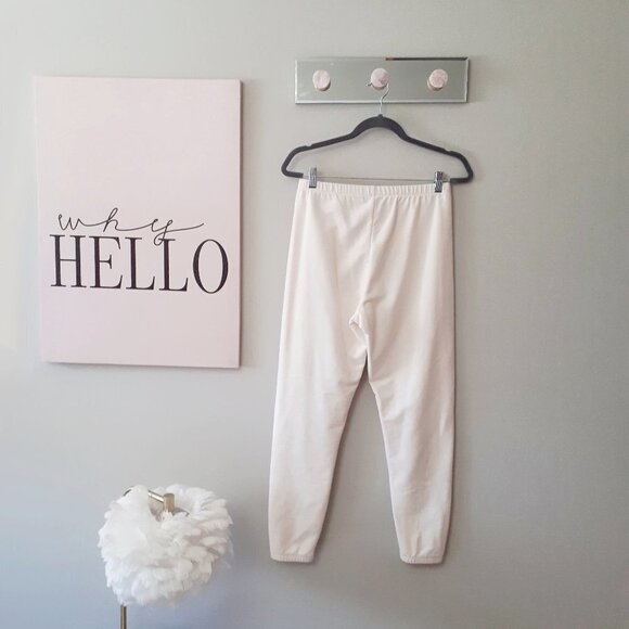NWT Wildfox cotton blend vanilla cream “Smooches” jogger trackpants, S - Picture 6 of 13